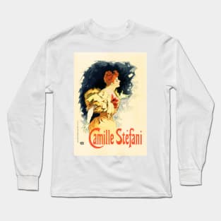 Camille Stefani French Art Nouveau Affiche Poster Art by Jules Cheret Long Sleeve T-Shirt